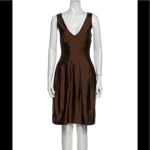 Gorgeous plunging neckline Burberry dress